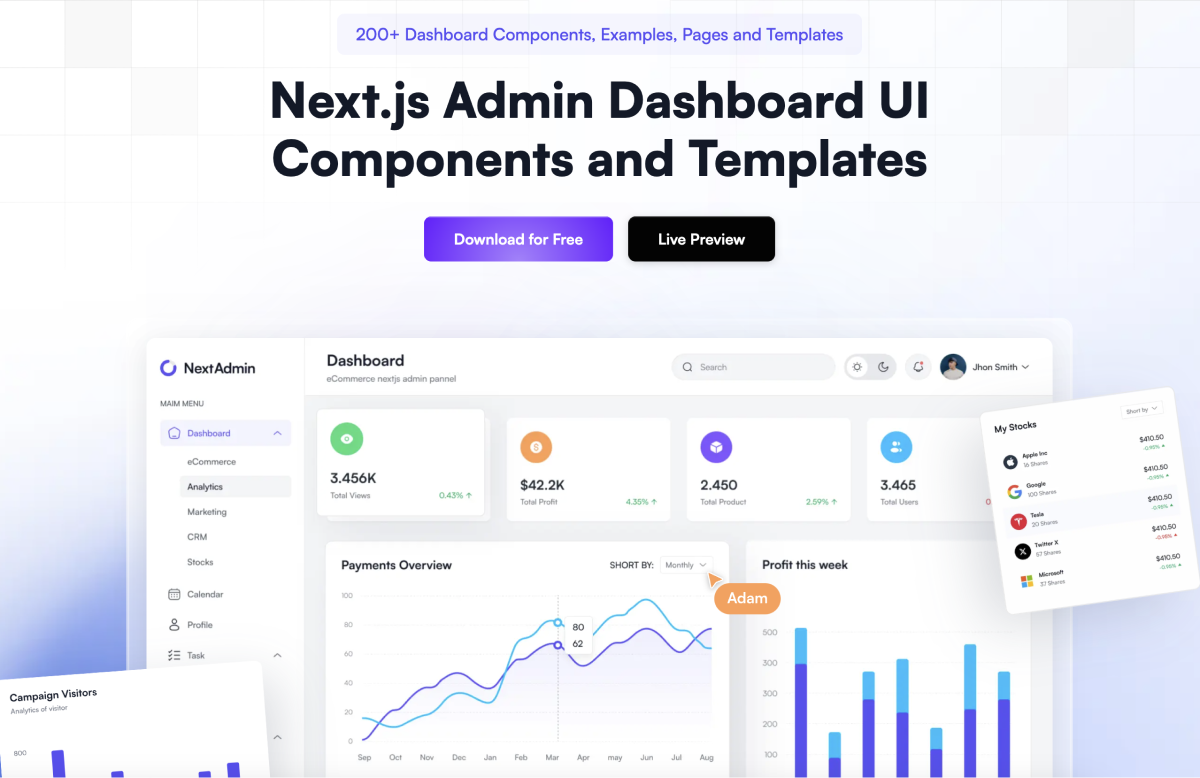 Next.js Admin Dashboard - NextAdmin